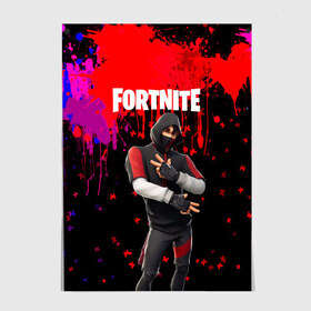 Постер с принтом FORTNITE IKONIK. в Кировске, 100% бумага
 | бумага, плотность 150 мг. Матовая, но за счет высокого коэффициента гладкости имеет небольшой блеск и дает на свету блики, но в отличии от глянцевой бумаги не покрыта лаком | archetype | fortnite | fortnite 2 | fortnite x | ikonik | marshmello | raven | архетип | ворон | иконик | маршмелло | фортнайт | фортнайт 2 | фортнайт глава 2