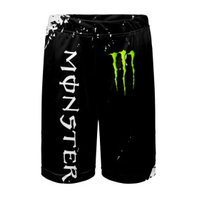 Детские спортивные шорты 3D с принтом MONSTER ENERGY в Кировске,  100% полиэстер
 | пояс оформлен широкой мягкой резинкой, ткань тянется
 | Тематика изображения на принте: black monster | bmx | claw | cybersport | energy | monster | monster energy | moto | motocross | race | sport | киберспорт | когти | монстер энерджи | монстр | мото | мотокросс | ралли | скейтбординг | спорт | т | энергия