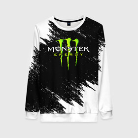 Женский свитшот 3D с принтом MONSTER ENERGY  в Кировске, 100% полиэстер с мягким внутренним слоем | круглый вырез горловины, мягкая резинка на манжетах и поясе, свободная посадка по фигуре | black monster | bmx | claw | cybersport | energy | monster | monster energy | moto | motocross | race | sport | киберспорт | когти | монстер энерджи | монстр | мото | мотокросс | ралли | скейтбординг | спорт | т | энергия