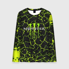 Мужской лонгслив 3D с принтом MONSTER ENERGY в Кировске, 100% полиэстер | длинные рукава, круглый вырез горловины, полуприлегающий силуэт | black monster | bmx | claw | cybersport | energy | monster | monster energy | moto | motocross | race | sport | киберспорт | когти | монстер энерджи | монстр | мото | мотокросс | ралли | скейтбординг | спорт | т | энергия