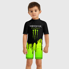 Детский купальный костюм 3D с принтом MONSTER ENERGY в Кировске, Полиэстер 85%, Спандекс 15% | застежка на молнии на спине | black monster | bmx | claw | cybersport | energy | monster | monster energy | moto | motocross | race | sport | киберспорт | когти | монстер энерджи | монстр | мото | мотокросс | ралли | скейтбординг | спорт | т | энергия