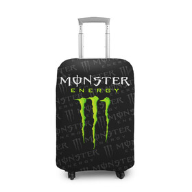 Чехол для чемодана 3D с принтом MONSTER ENERGY  в Кировске, 86% полиэфир, 14% спандекс | двустороннее нанесение принта, прорези для ручек и колес | black monster | bmx | claw | cybersport | energy | monster | monster energy | moto | motocross | race | sport | киберспорт | когти | монстер энерджи | монстр | мото | мотокросс | ралли | скейтбординг | спорт | т | энергия