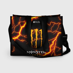 Сумка-шоппер 3D с принтом MONSTER ENERGY в Кировске, 100% полиэстер | застегивается на металлическую кнопку; внутренний карман застегивается на молнию. Стенки укреплены специальным мягким материалом, чтобы защитить содержимое от несильных ударов
 | black monster | bmx | claw | cybersport | energy | monster | monster energy | moto | motocross | race | sport | киберспорт | когти | монстер энерджи | монстр | мото | мотокросс | ралли | скейтбординг | спорт | т | энергия