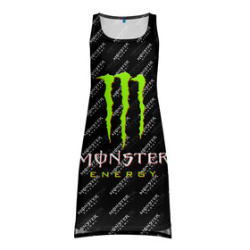 Платье-майка 3D с принтом MONSTER ENERGY | МОНСТЕР ЭНЕРДЖИ (Z) в Кировске, 100% полиэстер | полуприлегающий силуэт, широкие бретели, круглый вырез горловины, удлиненный подол сзади. | black monster | bmx | claw | cybersport | energy | monster | monster energy | moto | motocross | race | sport | киберспорт | когти | монстер энерджи | монстр | мото | мотокросс | ралли | скейтбординг | спорт | т | энергия