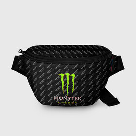 Поясная сумка 3D с принтом MONSTER ENERGY | МОНСТЕР ЭНЕРДЖИ (Z) в Кировске, 100% полиэстер | плотная ткань, ремень с регулируемой длиной, внутри несколько карманов для мелочей, основное отделение и карман с обратной стороны сумки застегиваются на молнию | black monster | bmx | claw | cybersport | energy | monster | monster energy | moto | motocross | race | sport | киберспорт | когти | монстер энерджи | монстр | мото | мотокросс | ралли | скейтбординг | спорт | т | энергия