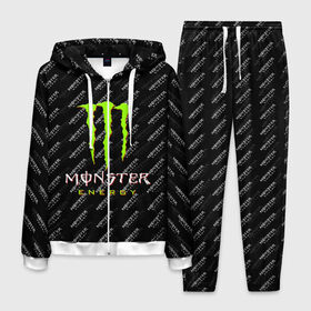 Мужской костюм 3D с принтом MONSTER ENERGY (Z) в Кировске, 100% полиэстер | Манжеты и пояс оформлены тканевой резинкой, двухслойный капюшон со шнурком для регулировки, карманы спереди | Тематика изображения на принте: black monster | bmx | claw | cybersport | energy | monster | monster energy | moto | motocross | race | sport | киберспорт | когти | монстер энерджи | монстр | мото | мотокросс | ралли | скейтбординг | спорт | т | энергия