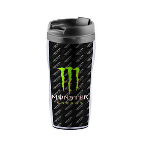 Термокружка-непроливайка с принтом MONSTER ENERGY (Z) в Кировске, внутренняя часть — пищевой пластик, наружная часть — прозрачный пластик, между ними — полиграфическая вставка с рисунком | объем — 350 мл, герметичная крышка | black monster | bmx | claw | cybersport | energy | monster | monster energy | moto | motocross | race | sport | киберспорт | когти | монстер энерджи | монстр | мото | мотокросс | ралли | скейтбординг | спорт | т | энергия