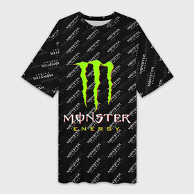 Платье-футболка 3D с принтом MONSTER ENERGY (Z) в Кировске,  |  | black monster | bmx | claw | cybersport | energy | monster | monster energy | moto | motocross | race | sport | киберспорт | когти | монстер энерджи | монстр | мото | мотокросс | ралли | скейтбординг | спорт | т | энергия