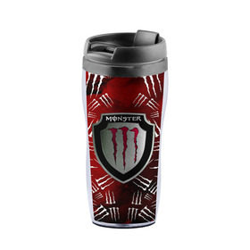 Термокружка-непроливайка с принтом MONSTER ENERGY (Z) в Кировске, внутренняя часть — пищевой пластик, наружная часть — прозрачный пластик, между ними — полиграфическая вставка с рисунком | объем — 350 мл, герметичная крышка | black monster | bmx | claw | cybersport | energy | monster | monster energy | moto | motocross | race | sport | киберспорт | когти | монстер энерджи | монстр | мото | мотокросс | ралли | скейтбординг | спорт | т | энергия