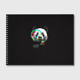 Альбом для рисования с принтом Панда и мыльный пузырь в Кировске, 100% бумага
 | матовая бумага, плотность 200 мг. | Тематика изображения на принте: арт | животные | забавная панда | зверь панда | мыльный пузырь | панда | панды | пузырь | рисунок