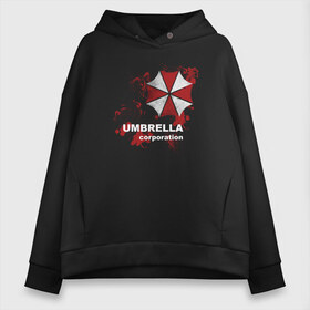 Женское худи Oversize хлопок с принтом Umbrella в Кировске, френч-терри — 70% хлопок, 30% полиэстер. Мягкий теплый начес внутри —100% хлопок | боковые карманы, эластичные манжеты и нижняя кромка, капюшон на магнитной кнопке | resident evil | s.t.a.r.s | stars | umbrella | umbrella corp | амбрелла | корпорация амбрелла | обитель зла | обитель зла ремейк | резидент | резидент ивл | резик | старс