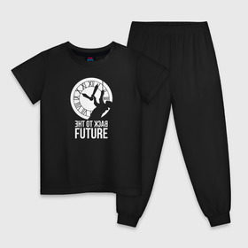 Детская пижама хлопок с принтом Back to the Future в Кировске, 100% хлопок |  брюки и футболка прямого кроя, без карманов, на брюках мягкая резинка на поясе и по низу штанин
 | back to the future | bttf | марти макфлай