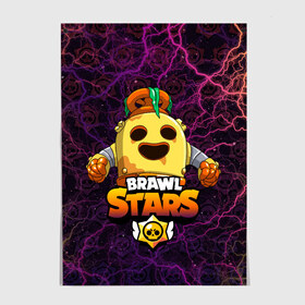 Постер с принтом Brawl Stars Robot Spike в Кировске, 100% бумага
 | бумага, плотность 150 мг. Матовая, но за счет высокого коэффициента гладкости имеет небольшой блеск и дает на свету блики, но в отличии от глянцевой бумаги не покрыта лаком | brawl stars | brawl stars spike robot | spike | spike robot | бравл кактус | бравл спайк | бравл старс | кактус | робоспайк | спайк | спайк бравл старс