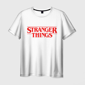 Мужская футболка 3D с принтом STRANGER THINGS в Кировске, 100% полиэфир | прямой крой, круглый вырез горловины, длина до линии бедер | 11 | stranger things | одди | одиннадцатая | очень странные дела | сериалы
