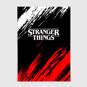 Постер с принтом STRANGER THINGS в Кировске, 100% бумага
 | бумага, плотность 150 мг. Матовая, но за счет высокого коэффициента гладкости имеет небольшой блеск и дает на свету блики, но в отличии от глянцевой бумаги не покрыта лаком | Тематика изображения на принте: 11 | stranger things | одди | одиннадцатая | очень странные дела | сериалы