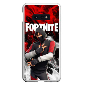 Чехол для Samsung S10E с принтом FORTNITE IKONIK в Кировске, Силикон | Область печати: задняя сторона чехла, без боковых панелей | Тематика изображения на принте: deadmau5 | fortnite | fortnite 2 | fortnite x маршмелло | ikonik | marshmello | ninja | ninja streamer | raven | travis scott | ворон | иконик | ниндзя | пили | рейвен | трэвис скотт | фортнайт