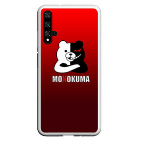 Чехол для Honor 20 с принтом Monokuma в Кировске, Силикон | Область печати: задняя сторона чехла, без боковых панелей | anime | danganropna | monokuma | аниме | анимэ | медведь | мишка | монокума | мономишка | черно белый медведь