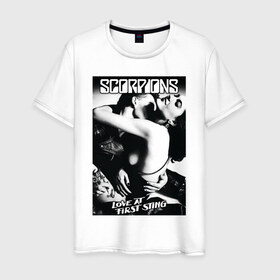 Мужская футболка хлопок с принтом Scorpions в Кировске, 100% хлопок | прямой крой, круглый вырез горловины, длина до линии бедер, слегка спущенное плечо. | scorpions | арт | музыка | рок | хард рок | хеви метал