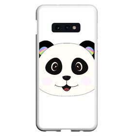 Чехол для Samsung S10E с принтом Panda в Кировске, Силикон | Область печати: задняя сторона чехла, без боковых панелей | bear | colorful | green | nature | panda | детские | животные | звери | милые | мультфильмы | панды | радуга