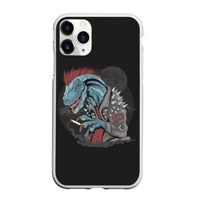 Чехол для iPhone 11 Pro Max матовый с принтом Dino Punk в Кировске, Силикон |  | art | dinosaur | mohawk | moon | punk | арт | динозавр | животные | ирокез | картинка | луна | панк | рисунок