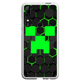 Чехол для Honor P Smart Z с принтом MINECRAFT CREEPER в Кировске, Силикон | Область печати: задняя сторона чехла, без боковых панелей | block | creeper | cube | minecraft | pixel | блок | геометрия | крафт | крипер | кубики | майнкрафт | пиксели