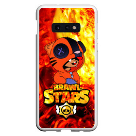 Чехол для Samsung S10E с принтом Leon Tiger Brawl Stars в Кировске, Силикон | Область печати: задняя сторона чехла, без боковых панелей | Тематика изображения на принте: brawl | brawlers | crow | gale | leon | max | rogue | sally | spike | sprout | stars | tropic | wolf | бравл | булл | волк | ворон | лев | леон | макс | мортис | салли | спраут | старс | тигр