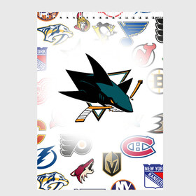 Скетчбук с принтом San Jose Sharks (Z) в Кировске, 100% бумага
 | 48 листов, плотность листов — 100 г/м2, плотность картонной обложки — 250 г/м2. Листы скреплены сверху удобной пружинной спиралью | Тематика изображения на принте: anaheim ducks | arizona coyotes | boston bruins | buffalo sabres | calgary flames | canadiens de montreal | carolina hurricanes | chicago blackhawks | colorado avalanche | columbus blue jackets | dallas stars | detroit red wings | edmonton oil | hockey | 