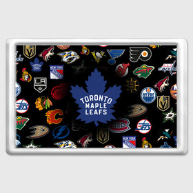 Магнит 45*70 с принтом Toronto Maple Leafs | НХЛ (Z) в Кировске, Пластик | Размер: 78*52 мм; Размер печати: 70*45 | Тематика изображения на принте: anaheim ducks | arizona coyotes | boston bruins | buffalo sabres | calgary flames | canadiens de montreal | carolina hurricanes | chicago blackhawks | colorado avalanche | columbus blue jackets | dallas stars | detroit red wings | edmonton oil | hockey | 