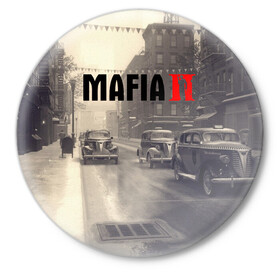 Значок с принтом Mafia II:Definitive Edition(Z) в Кировске,  металл | круглая форма, металлическая застежка в виде булавки | definitive edition | mafia | mafia ii | вито скалетта | генри томасино | джо барбаро | игра | лео галанте | мафия | мафия 2 | томас анджело | франческа | фрэнк винчи | шутер | эдди скарпа