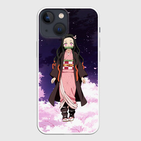 Чехол для iPhone 13 mini с принтом Незуко в Кировске,  |  | anime | blade demon | demon slayer | kamado | kimetsu no yaiba | nezuko | аниме | демон | зенитсу | камадо | киметсу | клинок рассекающий демонов | недзуко | незуко | тандзиро | юноске