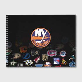 Альбом для рисования с принтом NHL New York Islanders (Z) в Кировске, 100% бумага
 | матовая бумага, плотность 200 мг. | 