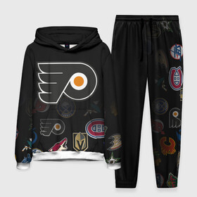 Мужской костюм 3D (с толстовкой) с принтом NHL Philadelphia Flyers | НХЛ (Z) в Кировске,  |  | anaheim ducks | boston bruins | buffalo sabres | calgary flames | canadiens de montreal | carolina hurricanes | chicago blackhawks | colorado | hockey | nhl | philadelphia flyers | нхл | паттерн | спорт | хоккей