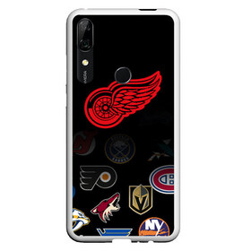 Чехол для Honor P Smart Z с принтом NHL Detroit Red Wings (Z) в Кировске, Силикон | Область печати: задняя сторона чехла, без боковых панелей | anaheim ducks | arizona coyotes | boston bruins | buffalo sabres | calgary flames | canadiens de montreal | carolina hurricanes | colorado | detroit red wings | hockey | nhl | нхл | паттерн | спорт | хоккей