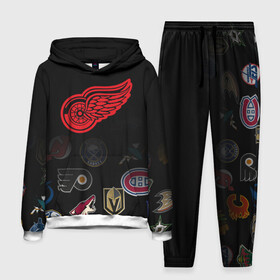 Мужской костюм 3D (с толстовкой) с принтом NHL Detroit Red Wings (Z) в Кировске,  |  | anaheim ducks | arizona coyotes | boston bruins | buffalo sabres | calgary flames | canadiens de montreal | carolina hurricanes | colorado | detroit red wings | hockey | nhl | нхл | паттерн | спорт | хоккей