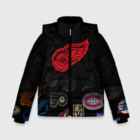 Зимняя куртка для мальчиков 3D с принтом NHL Detroit Red Wings (Z) в Кировске, ткань верха — 100% полиэстер; подклад — 100% полиэстер, утеплитель — 100% полиэстер | длина ниже бедра, удлиненная спинка, воротник стойка и отстегивающийся капюшон. Есть боковые карманы с листочкой на кнопках, утяжки по низу изделия и внутренний карман на молнии. 

Предусмотрены светоотражающий принт на спинке, радужный светоотражающий элемент на пуллере молнии и на резинке для утяжки | Тематика изображения на принте: anaheim ducks | arizona coyotes | boston bruins | buffalo sabres | calgary flames | canadiens de montreal | carolina hurricanes | colorado | detroit red wings | hockey | nhl | нхл | паттерн | спорт | хоккей