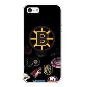 Чехол для iPhone 5/5S матовый с принтом NHL Boston Bruins (Z) в Кировске, Силикон | Область печати: задняя сторона чехла, без боковых панелей | anaheim ducks | arizona coyotes | boston bruins | buffalo sabres | calgary flames | canadiens de montreal | carolina hurricanes | chicago blackhawks | colorado | hockey | nhl | нхл | паттерн | спорт | хоккей