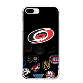 Чехол для iPhone 7Plus/8 Plus матовый с принтом NHL Carolina Hurricanes (Z) в Кировске, Силикон | Область печати: задняя сторона чехла, без боковых панелей | anaheim ducks | arizona coyotes | boston bruins | buffalo sabres | calgary flames | canadiens de montreal | carolina hurricanes | chicago blackhawks | colorado | hockey | nhl | нхл | паттерн | спорт | хоккей