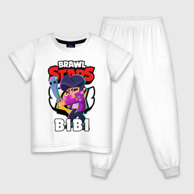 Детская пижама хлопок с принтом BRAWL STARS BIBI БРАВЛ СТАРС БИБИ в Кировске, 100% хлопок |  брюки и футболка прямого кроя, без карманов, на брюках мягкая резинка на поясе и по низу штанин
 | bibi | brawl stars | coach mike | crow | gale | leon | leon shark | max | mecha crow | mortis | mr.p | phoenix | sally leon | sandy | spike | sprout | tara | unicorn | virus 8 bit | werewolf | ворон | оборотень