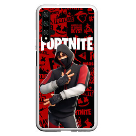 Чехол для Honor 20 с принтом FORTNITE x IKONIK в Кировске, Силикон | Область печати: задняя сторона чехла, без боковых панелей | Тематика изображения на принте: deadmau5 | fortnite | fortnite 2 | fortnite x маршмелло | ikonik | marshmello | ninja | ninja streamer | raven | travis scott | ворон | иконик | ниндзя | пили | рейвен | трэвис скотт | фортнайт