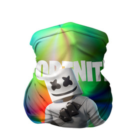 Бандана-труба 3D с принтом FORTNITE x MARSHMELLO в Кировске, 100% полиэстер, ткань с особыми свойствами — Activecool | плотность 150‒180 г/м2; хорошо тянется, но сохраняет форму | Тематика изображения на принте: deadmau5 | fortnite | fortnite 2 | fortnite x маршмелло | ikonik | marshmello | ninja | ninja streamer | raven | travis scott | ворон | иконик | ниндзя | пили | рейвен | трэвис скотт | фортнайт