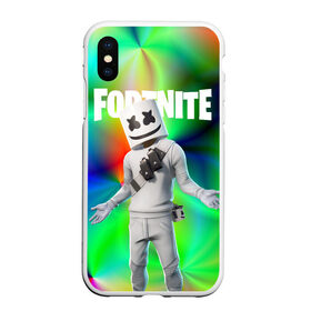 Чехол для iPhone XS Max матовый с принтом FORTNITE x MARSHMELLO в Кировске, Силикон | Область печати: задняя сторона чехла, без боковых панелей | deadmau5 | fortnite | fortnite 2 | fortnite x маршмелло | ikonik | marshmello | ninja | ninja streamer | raven | travis scott | ворон | иконик | ниндзя | пили | рейвен | трэвис скотт | фортнайт