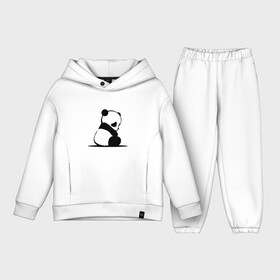 Детский костюм хлопок Oversize с принтом Милая панда (Z) в Кировске,  |  | Тематика изображения на принте: ailuropoda melanoleuca | ailurus fulgens | бамбуковый медведь | большая панда | звери | малая панда | медведь | милая панда | няшка | панда