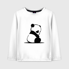 Детский лонгслив хлопок с принтом Милая панда (Z) в Кировске, 100% хлопок | круглый вырез горловины, полуприлегающий силуэт, длина до линии бедер | Тематика изображения на принте: ailuropoda melanoleuca | ailurus fulgens | бамбуковый медведь | большая панда | звери | малая панда | медведь | милая панда | няшка | панда