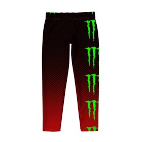 Детские леггинсы 3D с принтом MONSTER ENERGY (Z) в Кировске, полиэстер 85%, спандекс 15% | эластичный пояс, зауженный крой | black monster | bmx | claw | cybersport | energy | monster | monster energy | moto | motocross | race | sport | киберспорт | когти | монстер энерджи | монстр | мото | мотокросс | ралли | скейтбординг | спорт | т | энергия