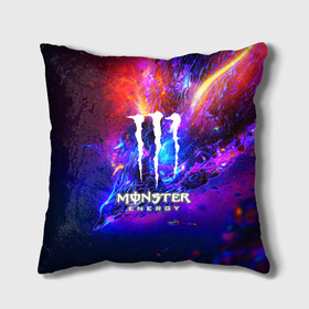 Подушка 3D с принтом MONSTER ENERGY в Кировске, наволочка – 100% полиэстер, наполнитель – холлофайбер (легкий наполнитель, не вызывает аллергию). | состоит из подушки и наволочки. Наволочка на молнии, легко снимается для стирки | amg | auto | bmw | honda | jdm | mercedes | nissan | porsche | racing | sport | subar | toyota | автомобил | автомобильные | киа | лексус | марка | машины | митсубиси | ниссан | порше | спорт | субару | тесла | тойота | хонда