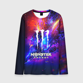 Мужской лонгслив 3D с принтом MONSTER ENERGY в Кировске, 100% полиэстер | длинные рукава, круглый вырез горловины, полуприлегающий силуэт | amg | auto | bmw | honda | jdm | mercedes | nissan | porsche | racing | sport | subar | toyota | автомобил | автомобильные | киа | лексус | марка | машины | митсубиси | ниссан | порше | спорт | субару | тесла | тойота | хонда