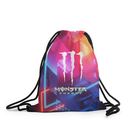 Рюкзак-мешок 3D с принтом MONSTER ENERGY в Кировске, 100% полиэстер | плотность ткани — 200 г/м2, размер — 35 х 45 см; лямки — толстые шнурки, застежка на шнуровке, без карманов и подкладки | amg | auto | bmw | honda | jdm | mercedes | nissan | porsche | racing | sport | subar | toyota | автомобил | автомобильные | киа | лексус | марка | машины | митсубиси | ниссан | порше | спорт | субару | тесла | тойота | хонда