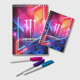 Блокнот с принтом MONSTER ENERGY в Кировске, 100% бумага | 48 листов, плотность листов — 60 г/м2, плотность картонной обложки — 250 г/м2. Листы скреплены удобной пружинной спиралью. Цвет линий — светло-серый
 | amg | auto | bmw | honda | jdm | mercedes | nissan | porsche | racing | sport | subar | toyota | автомобил | автомобильные | киа | лексус | марка | машины | митсубиси | ниссан | порше | спорт | субару | тесла | тойота | хонда