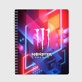 Тетрадь с принтом MONSTER ENERGY в Кировске, 100% бумага | 48 листов, плотность листов — 60 г/м2, плотность картонной обложки — 250 г/м2. Листы скреплены сбоку удобной пружинной спиралью. Уголки страниц и обложки скругленные. Цвет линий — светло-серый
 | amg | auto | bmw | honda | jdm | mercedes | nissan | porsche | racing | sport | subar | toyota | автомобил | автомобильные | киа | лексус | марка | машины | митсубиси | ниссан | порше | спорт | субару | тесла | тойота | хонда