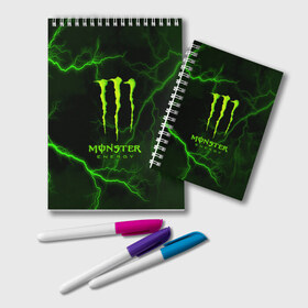 Блокнот с принтом MONSTER ENERGY в Кировске, 100% бумага | 48 листов, плотность листов — 60 г/м2, плотность картонной обложки — 250 г/м2. Листы скреплены удобной пружинной спиралью. Цвет линий — светло-серый
 | amg | auto | bmw | honda | jdm | mercedes | nissan | porsche | racing | sport | subar | toyota | автомобил | автомобильные | киа | лексус | марка | машины | митсубиси | ниссан | порше | спорт | субару | тесла | тойота | хонда